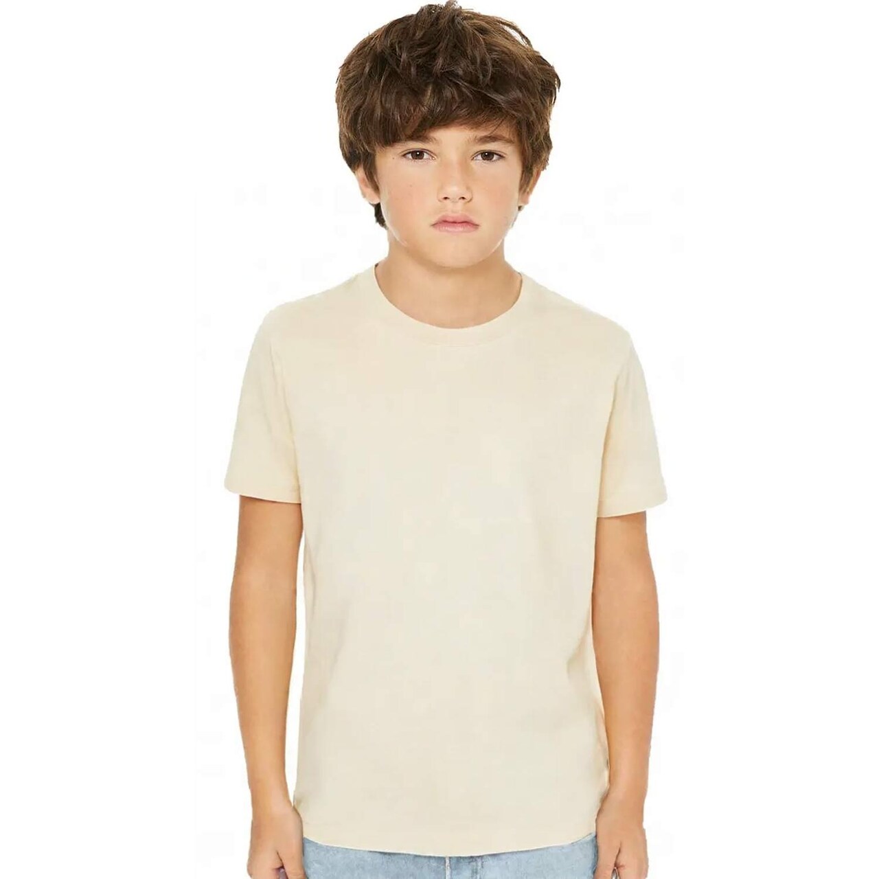 BELLA + CANVAS Youth Jersey Lightweight Airlume Cotton Retail Fit Unisex Kids Everyday Casual T-Shirt